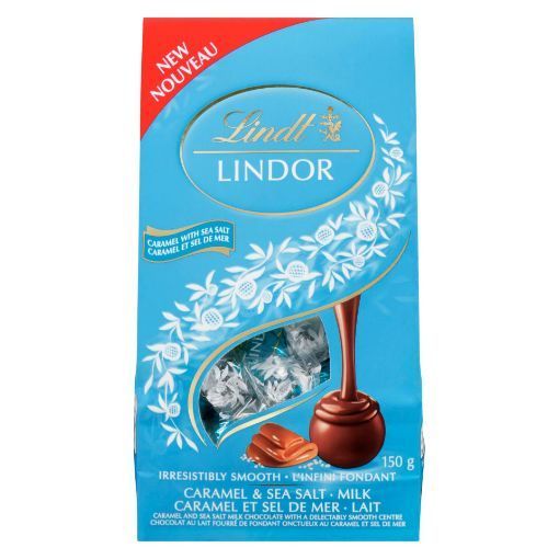 Picture of LINDT LINDOR BAG - MILK CARAMEL SEA SALT 150GR